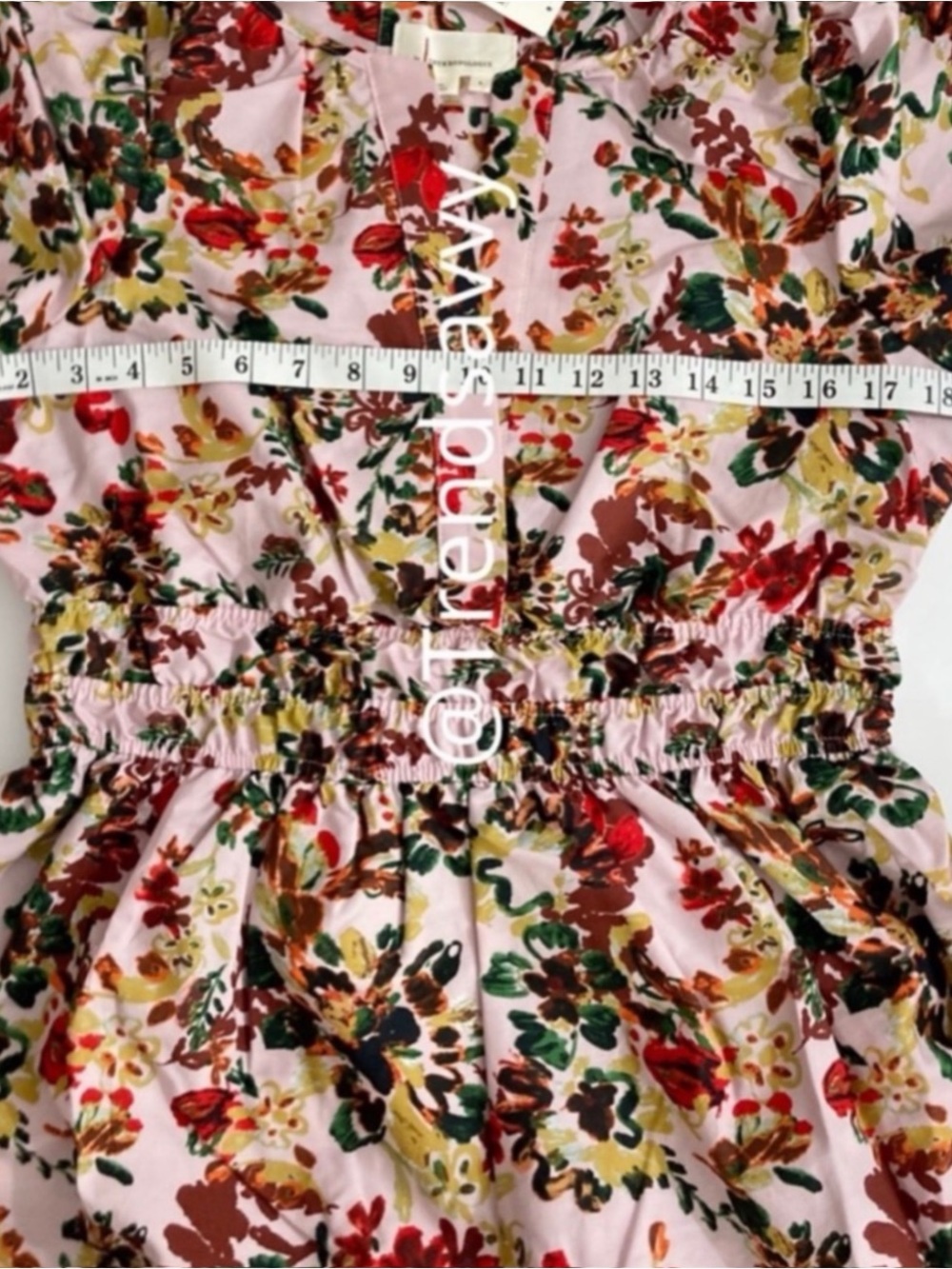 Anthropologie Somerset Floral Smocked Maxi Dress Pink Rose Small Cottagecore NWT - Picture 3 of 8